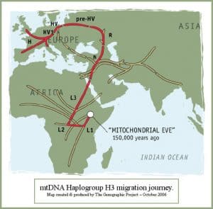 H Haplogroup Map